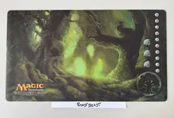 Official WOTC Magic The Gathering - Green Mana Forest Playmat - NEW w/protector - Image 1