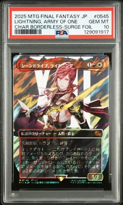 2025 MTG JPN FINAL FANTASY #0545 LIGHTNING, ARMY OF ONE PSA 10 - Image 1