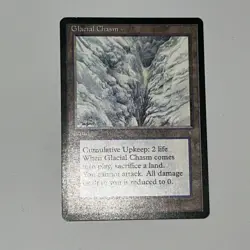 1995 Glacial Chasm Ice Age NM MTG Magic The Gathering Land Liz Danforth Unc Rare - Image 4