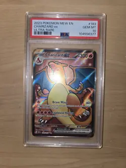 2023 POKEMON MEW EN-151 ULTRA RARE #183 CHARIZARD EX PSA 10 - Image 1