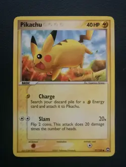 Pokemon Card Pikachu 57/108 EX Power Keepers Common - Image 1