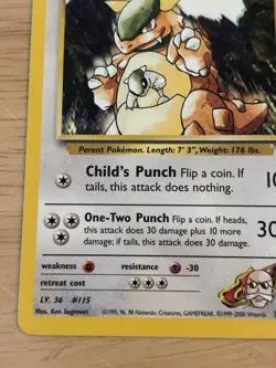 Pokemon TCG Blaine's Kangaskhan Gym Heroes 36/132 Uncommon 80 HP Regular English - Image 4
