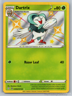 Dartrix - SV002/SV122 - Pokemon Shining Fates Sword Shield Shiny Rare Card NM - Image 1
