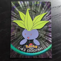 1999 Topps Pokemon TV #43 Oddish Silver Foil Black Logo (Rays 2nd Print) - Image 1