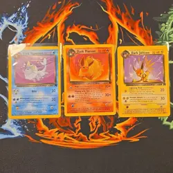 Pokemon TCG Team Rocket Dark Vaporeon 45/82 Flareon 35/82 Jolteon 38/82 WOTC - Image 1