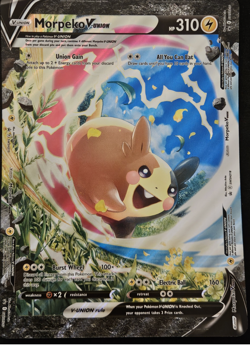 JUMBO Morpeko V-Union SWSH215-218 Black Star Promos Holo Pokemon NM - OVERSIZED - Image 1