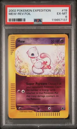 Pokemon PSA 6 Mew #19 Reverse Foil Expedition 2002 English - Image 2