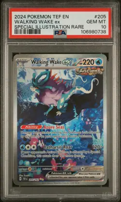 2024 POKEMON TEF EN-TEMPORAL FORCES #205 WALKING WAKE EX PSA 10 - Image 1