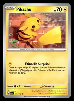 Carte Pokemon Pikachu 051/162 Forces Temporelles Francais - Image 1