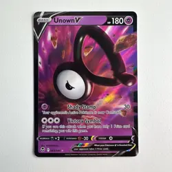 Unown V 65/195 Pokemon TCG Sword & Shield Silver Tempest Ultra Rare Full Art NM - Image 1