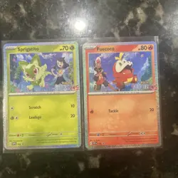 Sprigatito 191 & Fuecoco 192 Horizons Stamped Black Star Promo Set Pokemon NM - Image 1