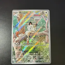 Pokemon Meowth Holo Illustration Rare 70 HP Fury Swipes Me02 Phantasmal 106/094 - Image 1