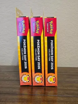 LOT OF 3 - TCG Pokemon Day 2026 Collection Boxes - Factory Sealed - Pikachu Coin - Image 5