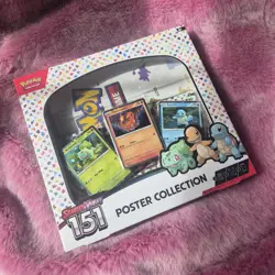 Pokemon TCG Scarlet & Violet 151 Poster Collection Box 3 Packs New Sealed 820650853166 - Image 1