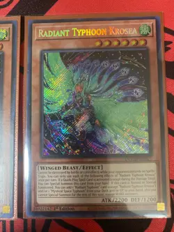 3x Radiant Typhoon Krosea DOOD-EN015 1st Edition Playset - Image 4