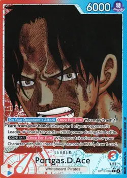 Portgas D. Ace Alt Art One Piece OP13-002 L Carrying on His Will - Image 1