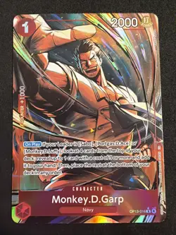 Monkey D Garp Alt Art OP13-016 Carrying on His Will - One Piece English TCG - Image 1