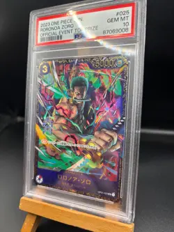 [PSA 10] 2023 One Piece JPN Official Event Top Prize #025 Roronoa Zoro FLAGSHIP - Image 4