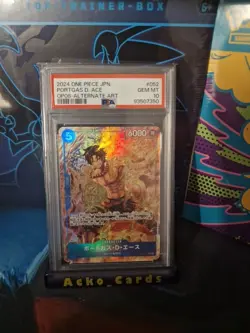 One Piece Portgas D Ace Alt Art OP08-052 Japanese PSA 10 - Image 1