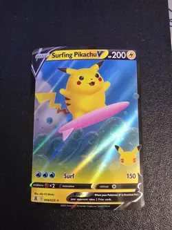 Pokemon Card - Surfing Pikachu V Celebrations 008/025 Ultra Rare - Image 1