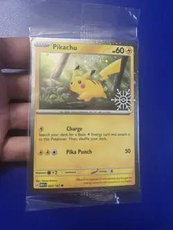 Pokemon Pikachu Stamped Holo 025/165 Miscellaneous Holiday Calendar Card - Image 3