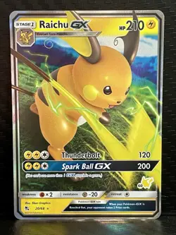 Pokemon TCG Raichu GX Hidden Fates 20/68 Holo Ultra Rare 60 Card - Image 1