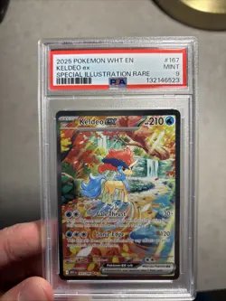 Pokemon TCG Keldeo EX 167/086 White Flare Special Illustration Rare Card PSA 9 - Image 3