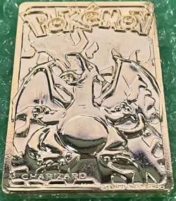 Pokemon 1999 Burger King 23K Gold Plated CHARIZARD #06 Card 2.75" x 1.75" w/ COA - Image 4