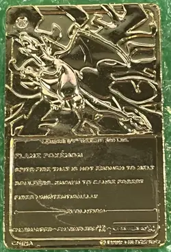 Pokemon 1999 Burger King 23K Gold Plated CHARIZARD #06 Card 2.75" x 1.75" w/ COA - Image 5