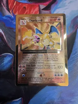 Pokemon Charizard 004/102 Miscellaneous Promo Metal Holo 120 HP Stage 2 Card - Image 1