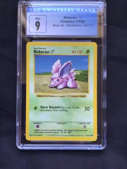 Pokemon Cards: Base Set Shadowless Common: Nidoran 55/102 CGC 9 - Image 2