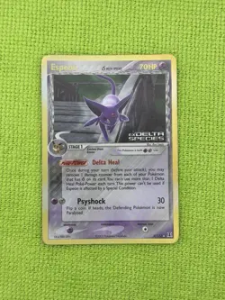 Pokemon TCG Espeon Holo Rare Reverse Holo Card 4/113 EX Delta Species - Image 1