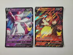 Pokemon TCG Lance’s Charizard & Dark Sylveon Jumbo Promo Cards Lot Celebrations - Image 1