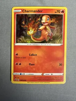 Pokemon Charmander SWSH092 Black Star Promo Rare COSMO HOLO Card - Image 1