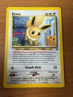 Eevee 38/75 Neo Discovery Uncommon Pokemon Card - Image 1