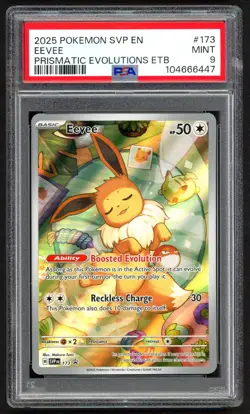 Pokemon Cards - PSA 9 Eevee 173 - Prismatic ETB Black Star Promo - MINT - PSA9 - Image 1