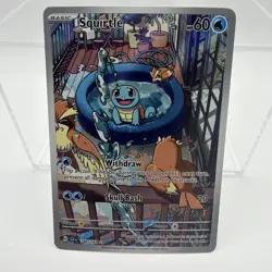Pokemon TCG Squirtle Stellar Crown Illustration Card 148/142 - Image 1