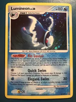 Lumineon 4/100 Rare Holo/Shiny Pokemon Card - Stormfront 2008 Card - LP/NM - Image 1
