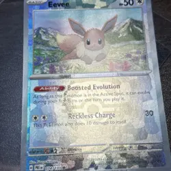 Eevee Masterball 074/131 Prismatic Evolutions Reverse Holo Pokemon Card - Image 2