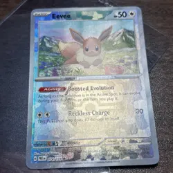 Eevee Masterball 074/131 Prismatic Evolutions Reverse Holo Pokemon Card - Image 3