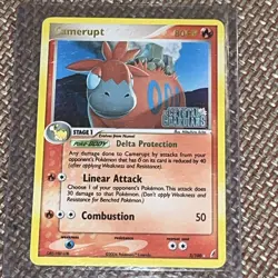 Pokemon CAMERUPT Card 3/100 Reverse Holo Rare EX Crystal Guardians NM STAMPED - Image 1