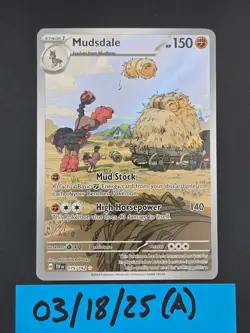 Mudsdale 175/162 Temporal Forces Illustration Rare Full Art Pokemon Card - Image 1