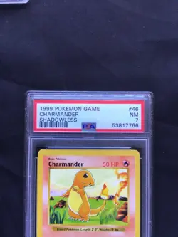 Pokemon Cards: Base Set Shadowless Common: Charmander 46/102 PSA 7 - Image 3