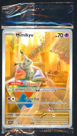 Pokemon Cards - SEALED Mimikyu Pokemon Center Promo 075 - Paldean Black Star - Image 1