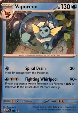 Vaporeon - (Cosmos Holo) Holo Promo SV: Scarlet & Violet Promo Cards 168 NM - Image 1