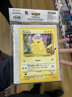 Pokemon 25th Anniversary Pikachu Binder Brand New with Sealed Pikachu Card Rare - Image 2