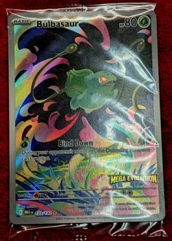 Mega Evolution Bulbasaur illustration rare 133/132 promo card sealed - Image 1