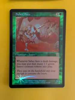Saber Ants x2 Insect Mercadian Masques. FOIL. Magic the Gathering Card. - Image 3
