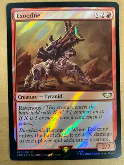 MTG 1x SURGE FOIL Exocrine 76 Universes Beyond: Warhammer 40000 Magic the x1 NM - Image 1