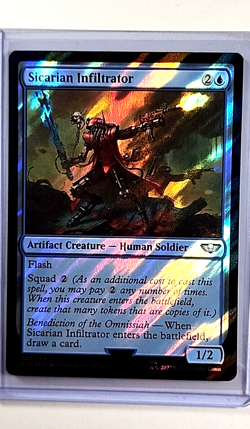 2022 MTG Magic the Gathering Warhammer 40000 40k Surge Foil Sicarian Infiltrator - Image 1
